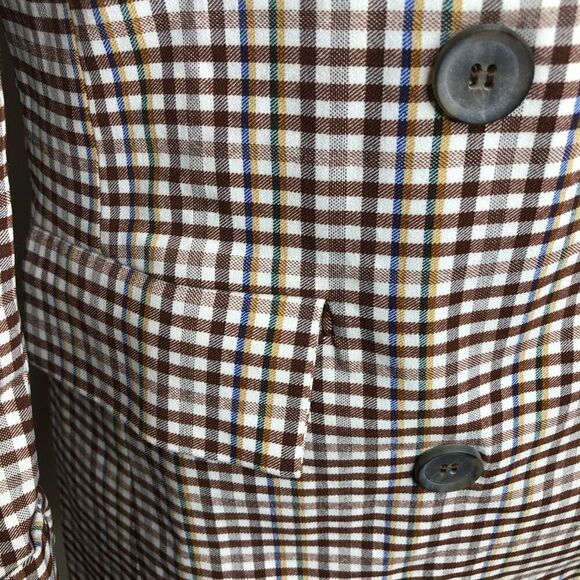 NEW Love Tree Plaid Versona Light Academia, Preppy Open Front Boyfriend Jkt Sz S - Picture 7 of 16